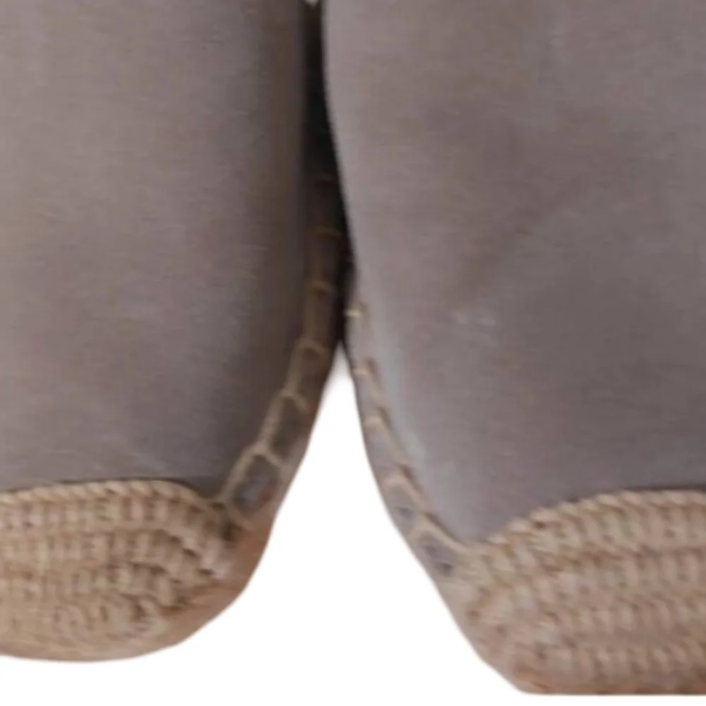 TORY BURCH Gray Suede Espadrille Mules Slides 5M - Picture 4 of 11